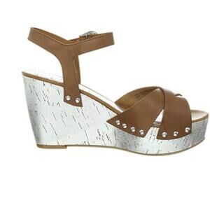 Chinese Laundry Give It A Go Platform Sandal Leather Nut Women’s 9.5 M